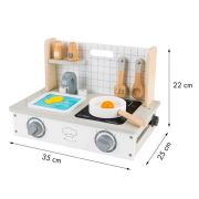Mini bucatarie din lemn cu accesorii ecotoys tl10159 edeeditl10159
