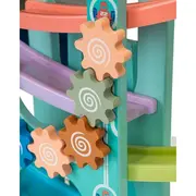 Rampa din lemn cu 6 masinute si tambal ecotoys me115 edeedime115