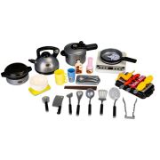 Set de barbeque cu led si sunete si 40 de elemente ecotoys hc485972 edeedihc485972