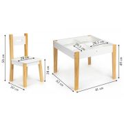 Set de masa cu doua scaune pentru copii ecotoys oti43 edeedioti43