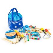 Set muzical din lemn cu 16 instrumente ecotoys mk0700401 edeedimk0700401