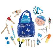 Set muzical din lemn cu 16 instrumente ecotoys mk0700401 edeedimk0700401