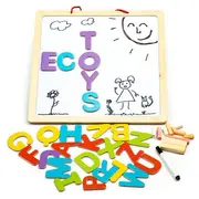 Tabla educationala 3 in 1 cu litere magnetice ecotoys esc-w-018a edeediesc-w-018a
