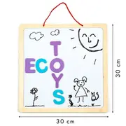 Tabla educationala 3 in 1 cu litere magnetice ecotoys esc-w-018a edeediesc-w-018a