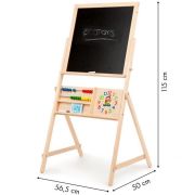 Tabla educationala din lemn cu doua fete ecotoys 1751 edeedi1751