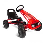 Kart cu pedale si roti gonflabile gokart rk-593 ricokids 759300, rosu edeedi759300