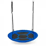 Leagan pentru copii rotund, tip cuib de barza, suspendat, 100 cm, ecotoys mir6001 - albastru edeedimir6001blue