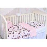 Lenjerie 3 piese model arici si plus roz pal PFC111100004522602