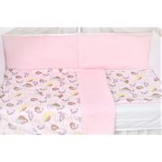 Lenjerie 3 piese model printese si plus minky roz PFC11110000453196