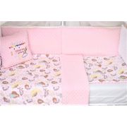 Lenjerie 3 piese model printese si plus minky roz PFC11110000453196