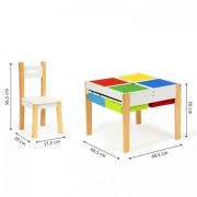 Set de masa cu doua scaune pentru copii ecotoys xkf002 edeedixkf002