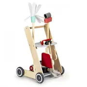 Antemergator din lemn xxl cu aspirator si elemente pentru curatenie ecotoys 4404 edeedi4404