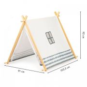 Cort de joaca pentru copii, tip wigwam (indian), cu structura din lemn ecotoys 8111 edeedi8111