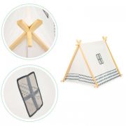 Cort de joaca pentru copii, tip wigwam (indian), cu structura din lemn ecotoys 8111 edeedi8111
