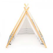 Cort de joaca pentru copii, tip wigwam (indian), cu structura din lemn ecotoys 8111 edeedi8111