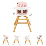 Scaun de masa 3 in 1 Juju Eat&Twist, Roz JUJJU1021-Pink