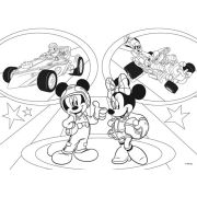 Puzzle de colorat - mickey in cursa (24 piese)