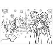 Puzzle de colorat - regatul de gheata (60 piese)