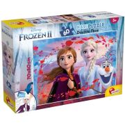 Puzzle de colorat maxi - elsa, anna si olaf (60 piese)