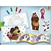 Set de colorat - o zi cu masha si ursul