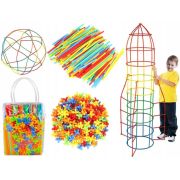 Set de construit cu paie 408 piese Iso Trade MY17725 BBJMY17725_Initiala