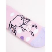 Sosete flausate cu talpa antiderapanta pentru fetite cu elemente / tesatura 3D SKA-29G