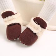 Cizmulite plusate crem cu visiniu pentru bebelusi MBB255-3-sa2