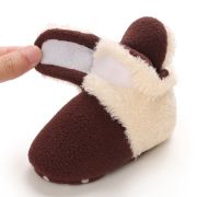 Cizmulite plusate crem cu visiniu pentru bebelusi MBB255-3-sa2