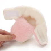 Cizmulite plusate ivoire cu roz pentru fetite MBB255-8-sa5