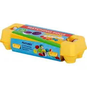 Joc educativ Matching eggs, Set 12 oua pentru invatarea formelor si culorilor Ikonka IK17739 BBJIK17739_Initiala