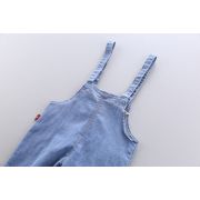 Salopeta din blugi si camasuta albastra (Marime Disponibila: 9-12 luni (Marimea 20 incaltaminte)) ADHQ326-1