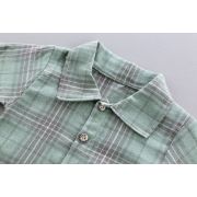 Salopeta din blugi si camasuta verde (Marime Disponibila: 18-24 luni) ADHQ326-3