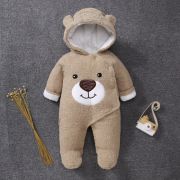 Combinezon plusat crem - Teddy MD059-3-SA4.3-6 luni