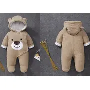 Combinezon plusat crem - Teddy MD059-3-SA4