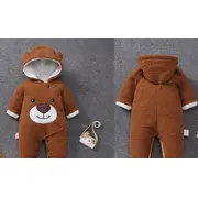 Combinezon plusat maro - Ursulet MB059-1