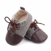 Pantofiori eleganti maro cu alb in zig zag ADd2669-1-p10