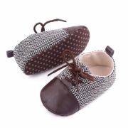 Pantofiori eleganti maro cu alb in zig zag ADd2669-1-p10