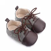 Pantofiori eleganti maro cu alb in zig zag ADd2669-1-p10