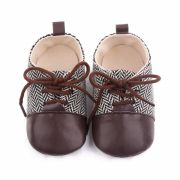 Pantofiori eleganti maro cu alb in zig zag ADd2669-1-p10