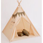 Cort de joaca, Beige teepee, 120 x 120 MRD952