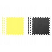 Salteluta de joaca tip puzzle 180 x 180 cm ricokids 7497 - galben - gri - negru edeedi7497