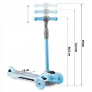 Trotineta cu roti cu led ricokids piko 765003 - albastru edeedi765003