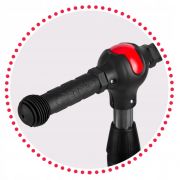 Trotineta cu roti cu led ricokids piko 765010 - negru -  alb - rosu edeedi765010
