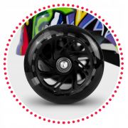Trotineta cu roti cu led ricokids piko 765011 - negru - galben edeedi765011