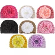 Caciulita crosetata tip turban cu floare aplicata MDx-19093-sa6