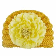 Caciulita crosetata tip turban cu floare aplicata MDx-19093-sa6