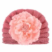 Caciulita crosetata tip turban cu floare aplicata MDx-19093-sa6