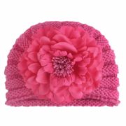 Caciulita crosetata tip turban cu floare aplicata MDx-19093-sa6