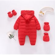 Combinezon rosu din fas pentru copii (Marime Disponibila: 2 ani) MD604-2