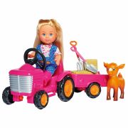 Set simba papusa evi love 12 cm, tractor cu remorca si accesorii hubs105733518
